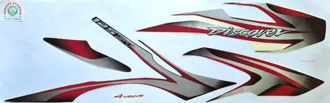Bajaj Discover 125 ST Black Bike - Red Sticker — DISCOVER sticker Sri Lanka